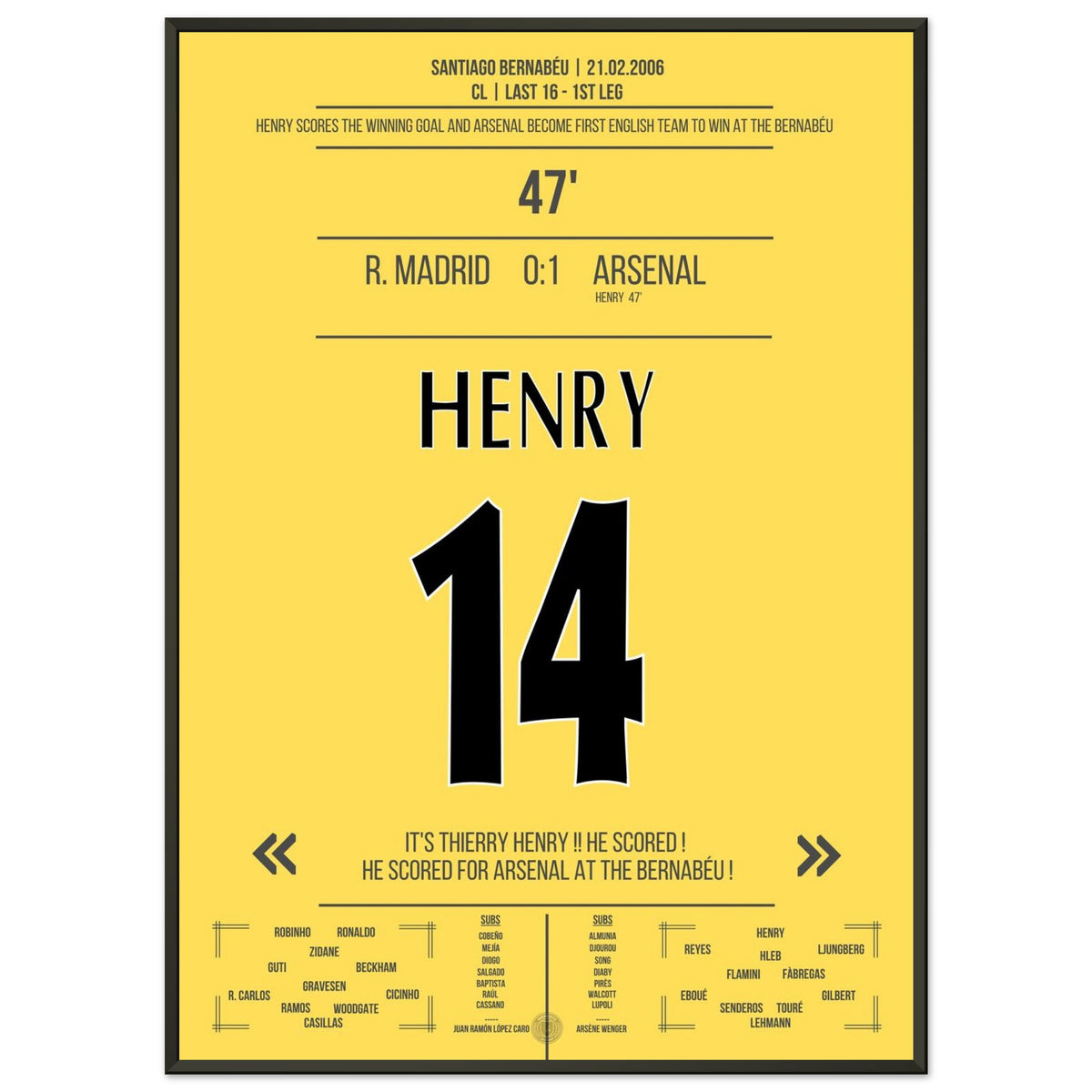 Legendary solo goal by Thierry Henry at the Bernabeu 2006
