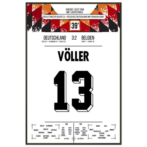 Völler scores twice in Germany's victory in the 1994 World Cup Round of 16