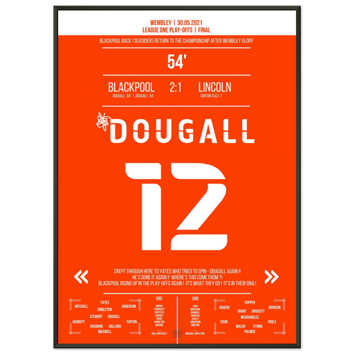 Dougall leads Blackpool back into the Championship