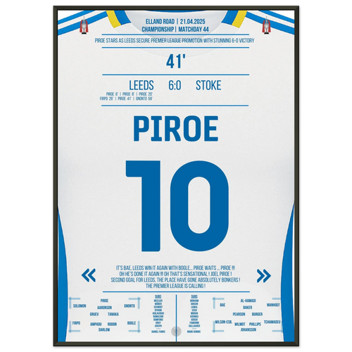 Piroe leads Leeds back into the Premier League with 4 goals!