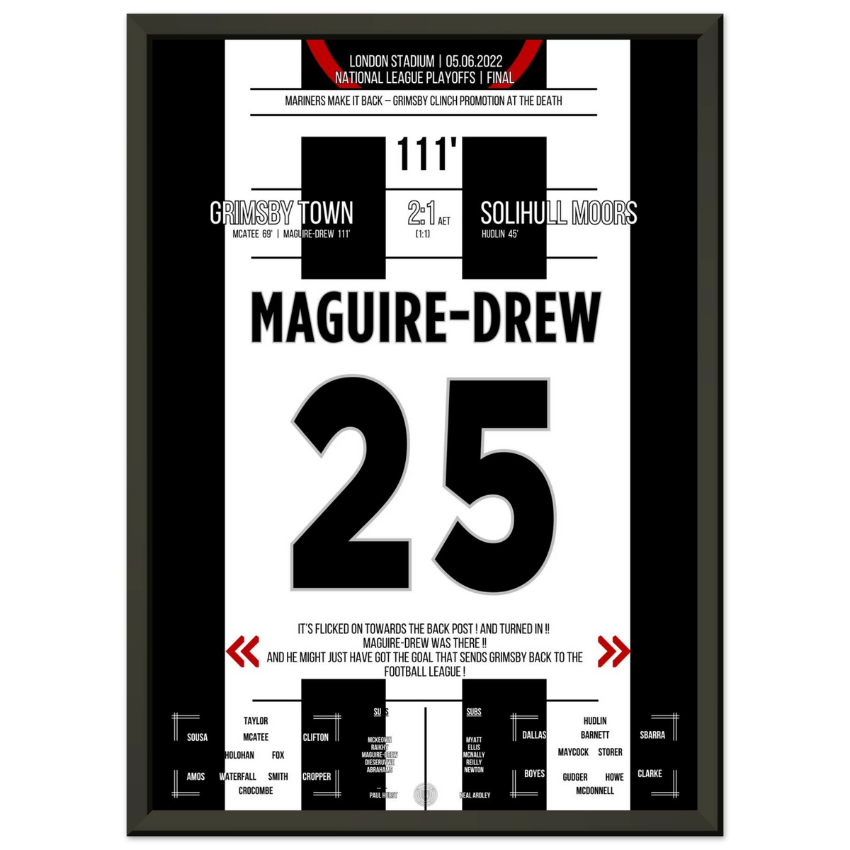 Maguire-Drew scores and Grimsby Town achieve promotion!