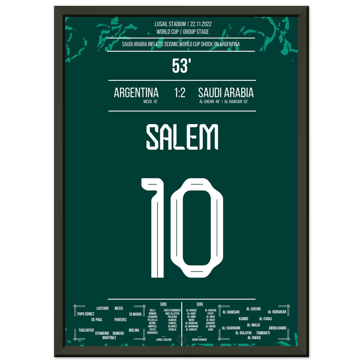 Salem Al-Dawsari's winning goal against the later world champion Argentina