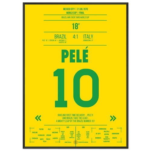 Pelé wins his third World Cup title in 1970 against Italy