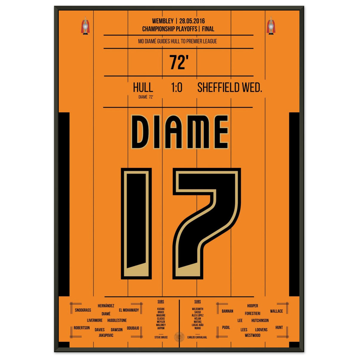 Diamé led Hull back to the Premier League in 2016