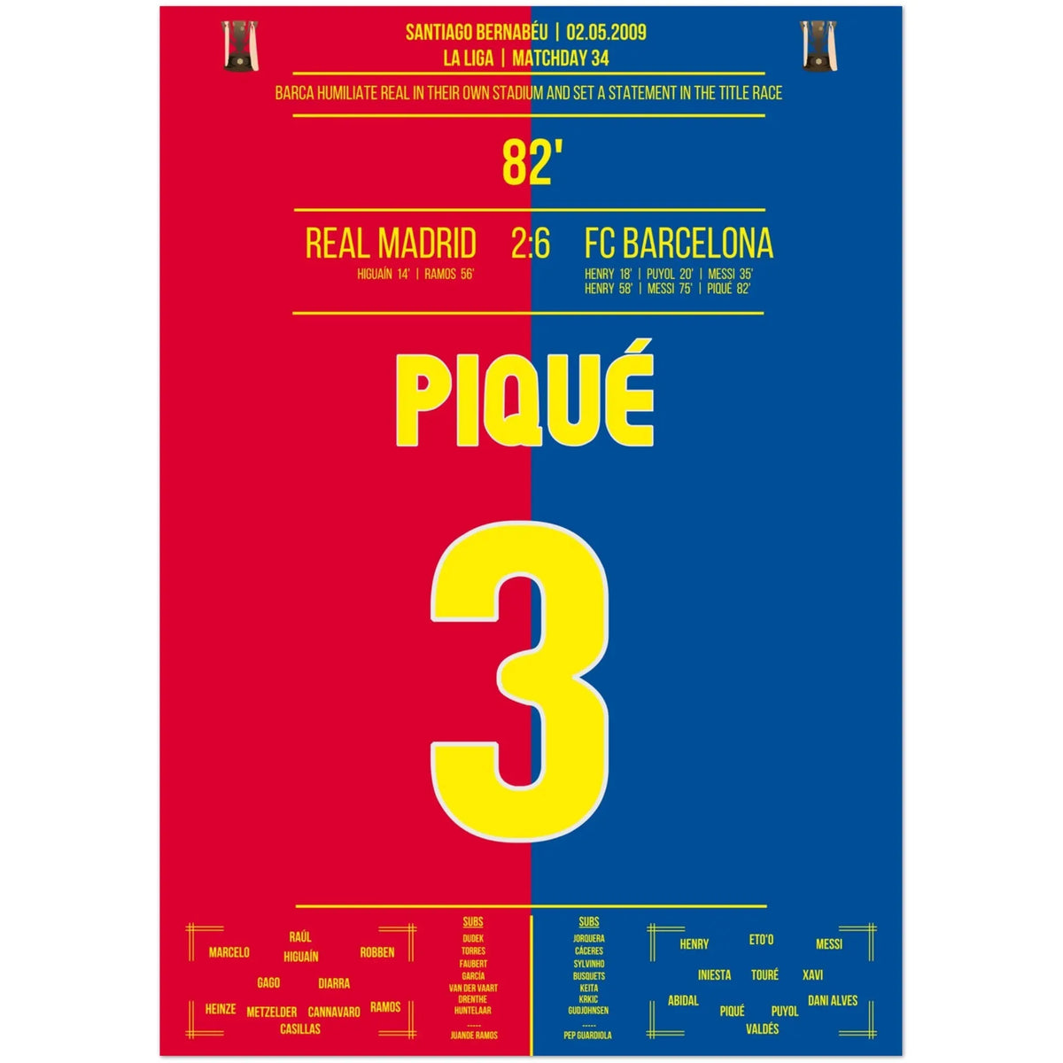 Barcelona's show of power at the Bernabéu in 2009 | Piqué's goal