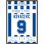 Debüt von Darko Kovacevic für Real Sociedad in 1996 50x70-cm-20x28-Schwarzer-Aluminiumrahmen