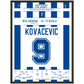 Debüt von Darko Kovacevic für Real Sociedad in 1996 45x60-cm-18x24-Schwarzer-Aluminiumrahmen