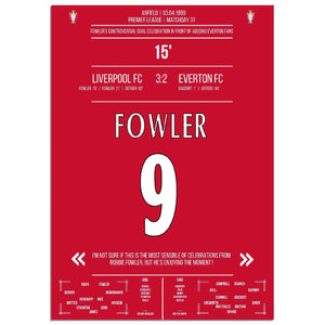 Fowlers außergewöhnlicher Torjubel Liverpool - Everton 1999 Premier League Merseyside Derby 