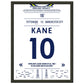 Harry Kane bricht den Tor-Rekord der Spurs 30x40-cm-12x16-Schwarzer-Aluminiumrahmen