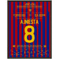 Iniesta's Tor bei Supercopa-Sieg in 2011 45x60-cm-18x24-Schwarzer-Aluminiumrahmen