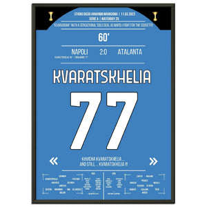 Kvaratskhelia mit phänomenalen Solo-Tor gegen Atalanta im Rennen um den Scudetto 2023 