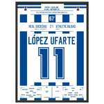 López Ufarte's Tor zur Titelverteidigung in 1982 50x70-cm-20x28-Schwarzer-Aluminiumrahmen