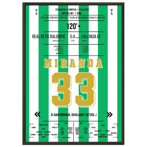 Real Betis wins the Copa Del Rey for the third time in the 2022 final against Valencia