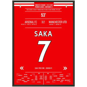 Saka's Traumtor aus der Distanz gegen ManU 