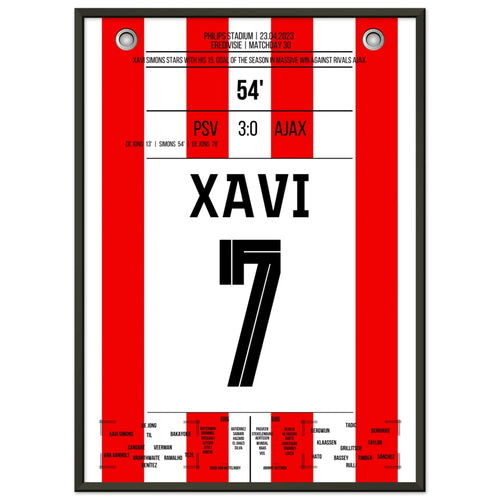Xavi Simons with a goal and assist in the home win against Ajax 2023