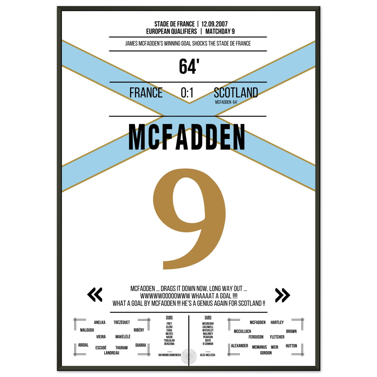 McFadden shoots Scotland to victory at the Stade de France in 2007