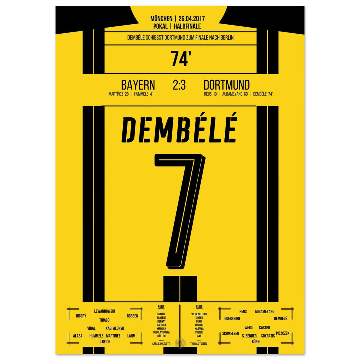 Dembélé's winning goal against Bayern for the 2017 final qualification