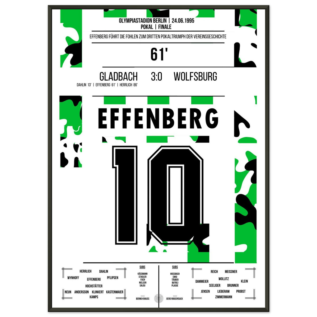 Effenberg scores to make it 2-0 in the 1995 cup victory against Wolfsburg