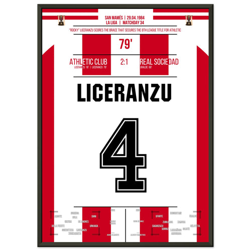 Liceranzu scores Athletic's 8th championship title in 1984.