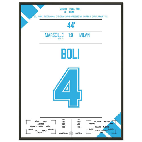 Boli's header goal decides the first CL final in 1993