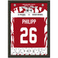 Philipp's Siegtreffer gegen den Ex-Club A4-21x29.7-cm-8x12-Schwarzer-Aluminiumrahmen