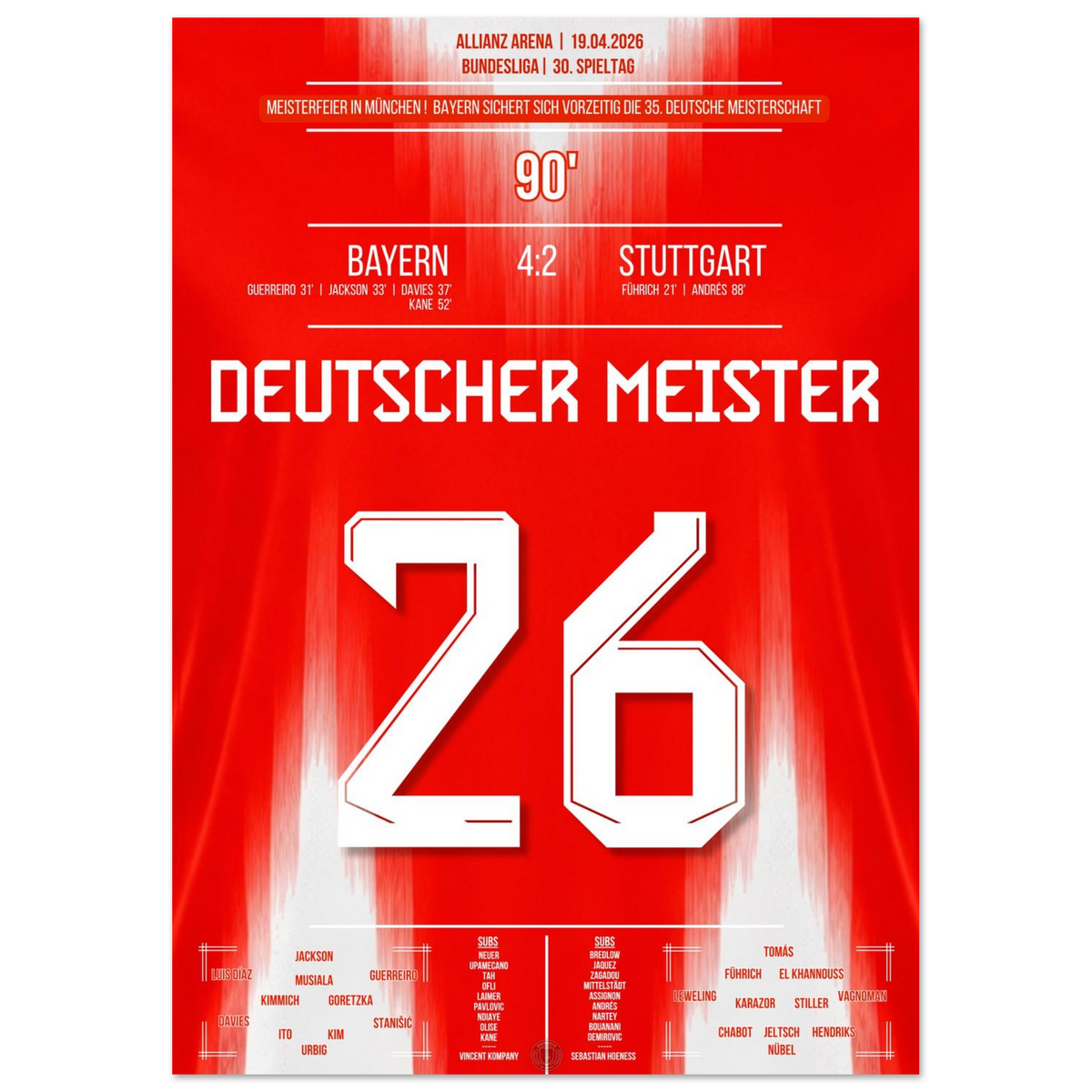 Bayern celebrates their 35th championship early