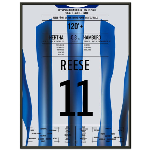 Reese shoots Hertha into the cup quarterfinals
