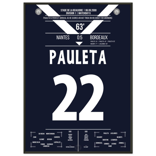 Pauleta's hat-trick on debut for Bordeaux