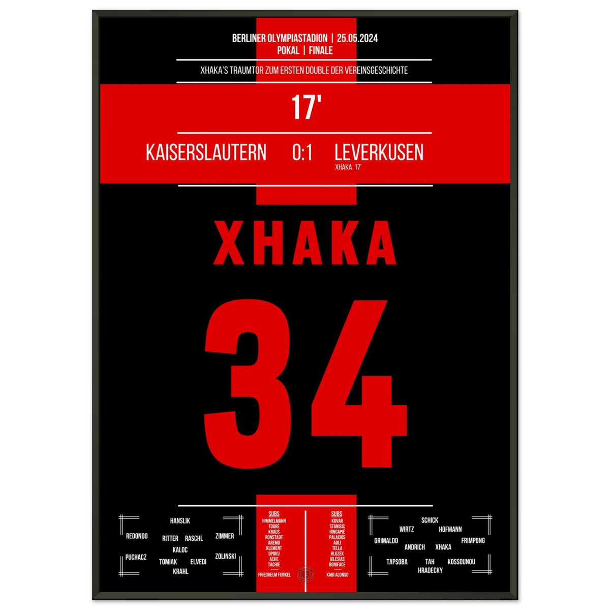 Xhaka's dream goal in Leverkusen's first ever club double
