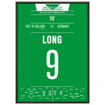 Long's Siegtreffer gegen Deutschland in 2015 50x70-cm-20x28-Schwarzer-Aluminiumrahmen
