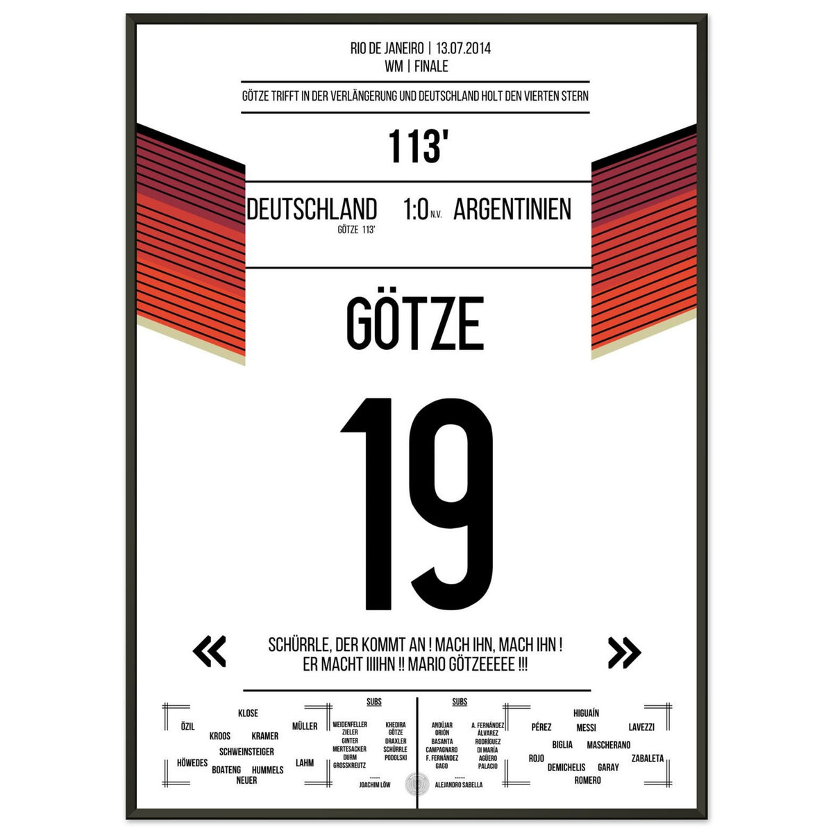 Götze's goal for Germany's World Cup triumph against Argentina – World Cup Final 2014