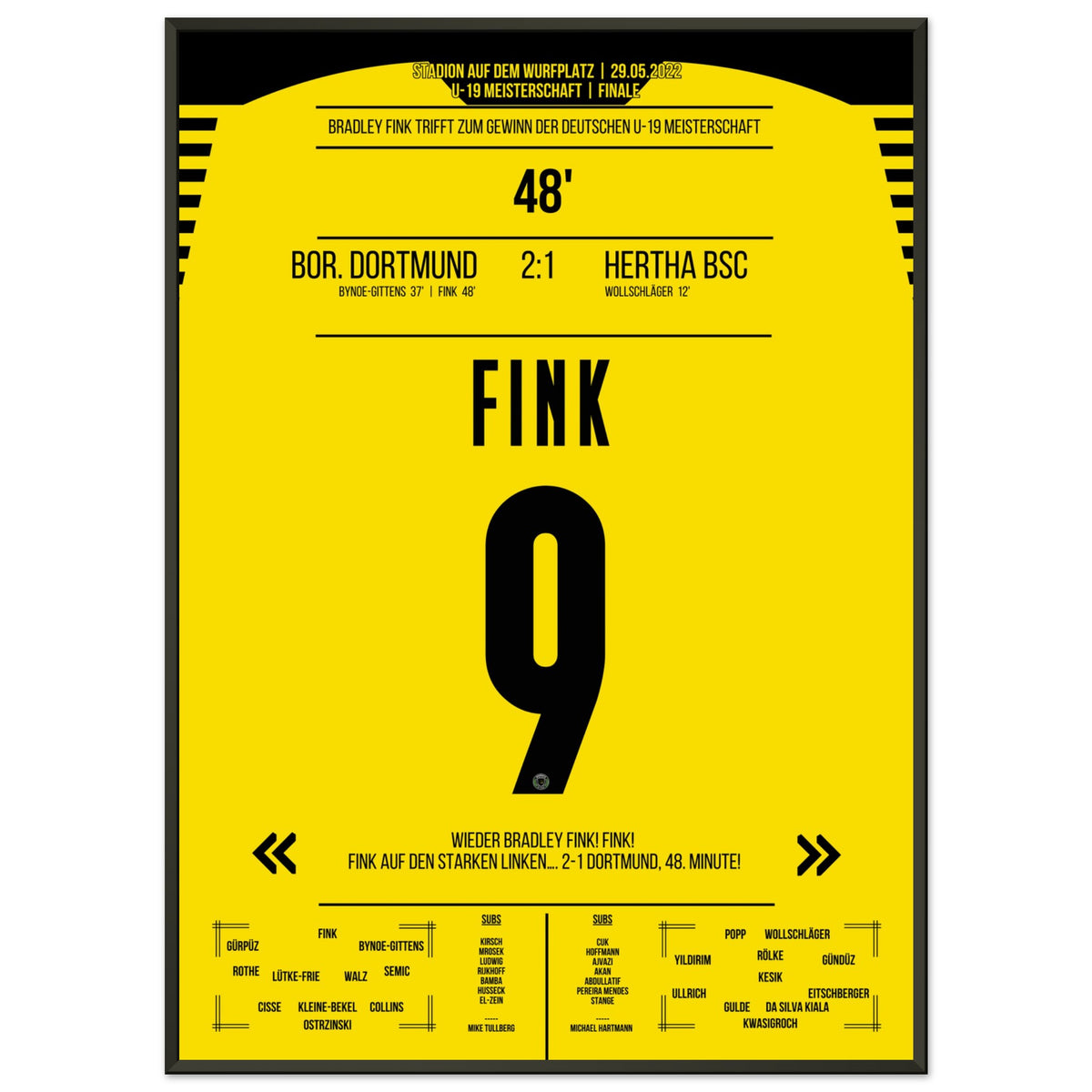 Fink's goal to win the German U-19 championship