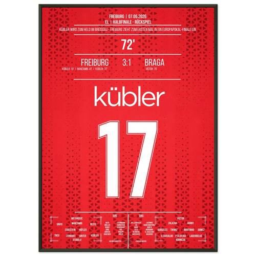 Kübler scores twice and leads the Breisgauers into the first European final in the club's history