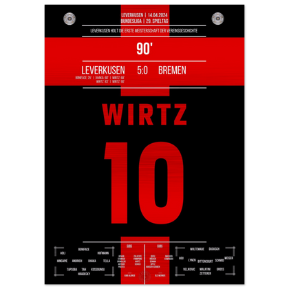 (Metal Print) Leverkusen's first championship title