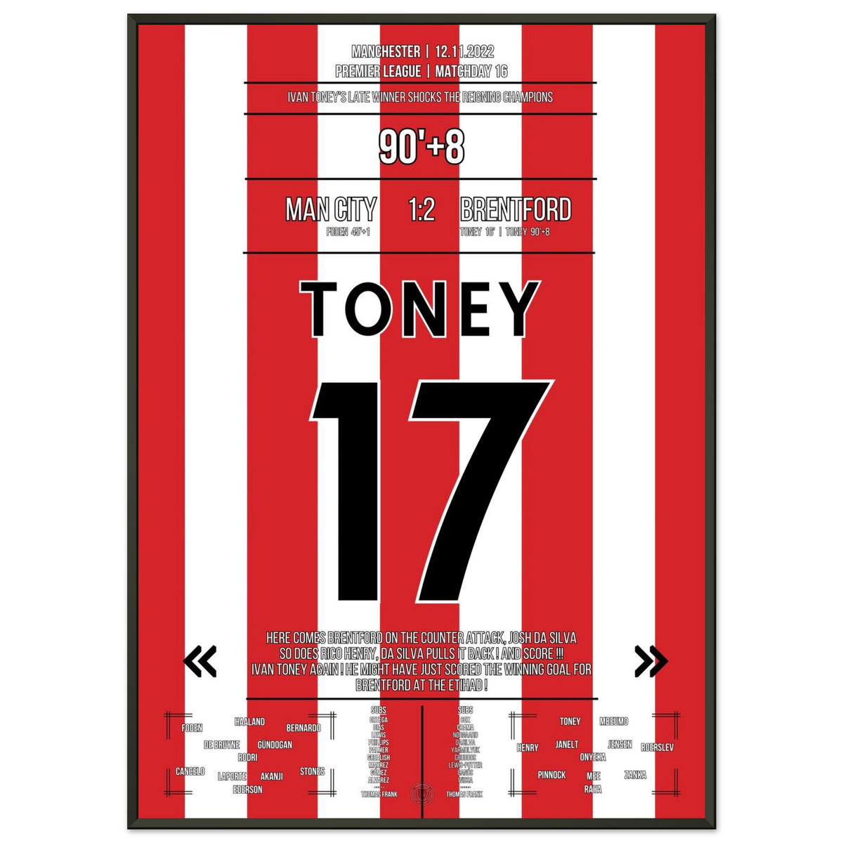 Toney brace in Brentford's magical away win at City