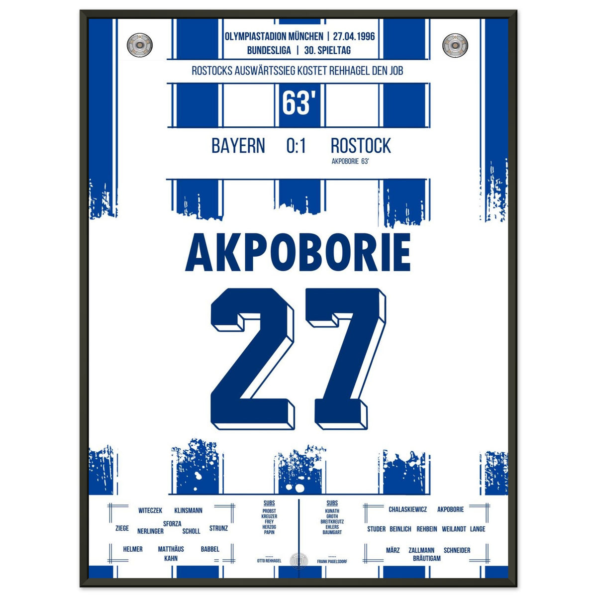 Rostock's victory at Bayern during the 1995/96 promotion season