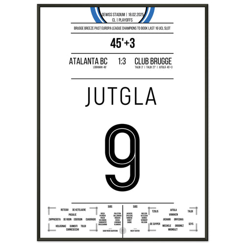 Brugge creates a sensation and knocks Atalanta out of the competition