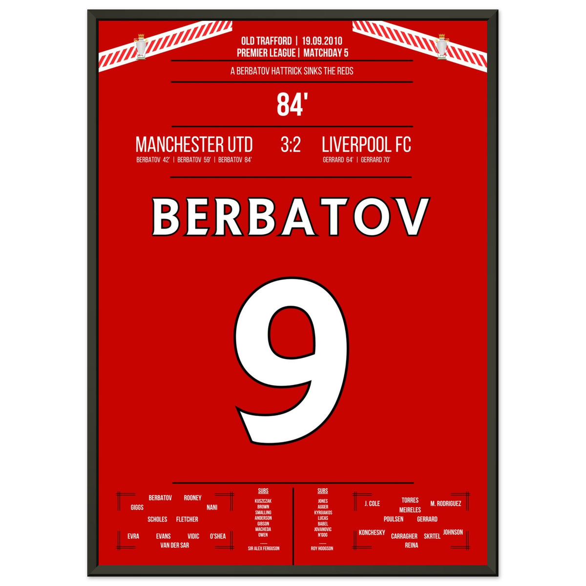 Berbatov hat-trick sinks the Reds in the 2010 derby