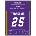 Hattrick von Tabakovic im 340. Wiener Derby 50x70-cm-20x28-Schwarzer-Aluminiumrahmen