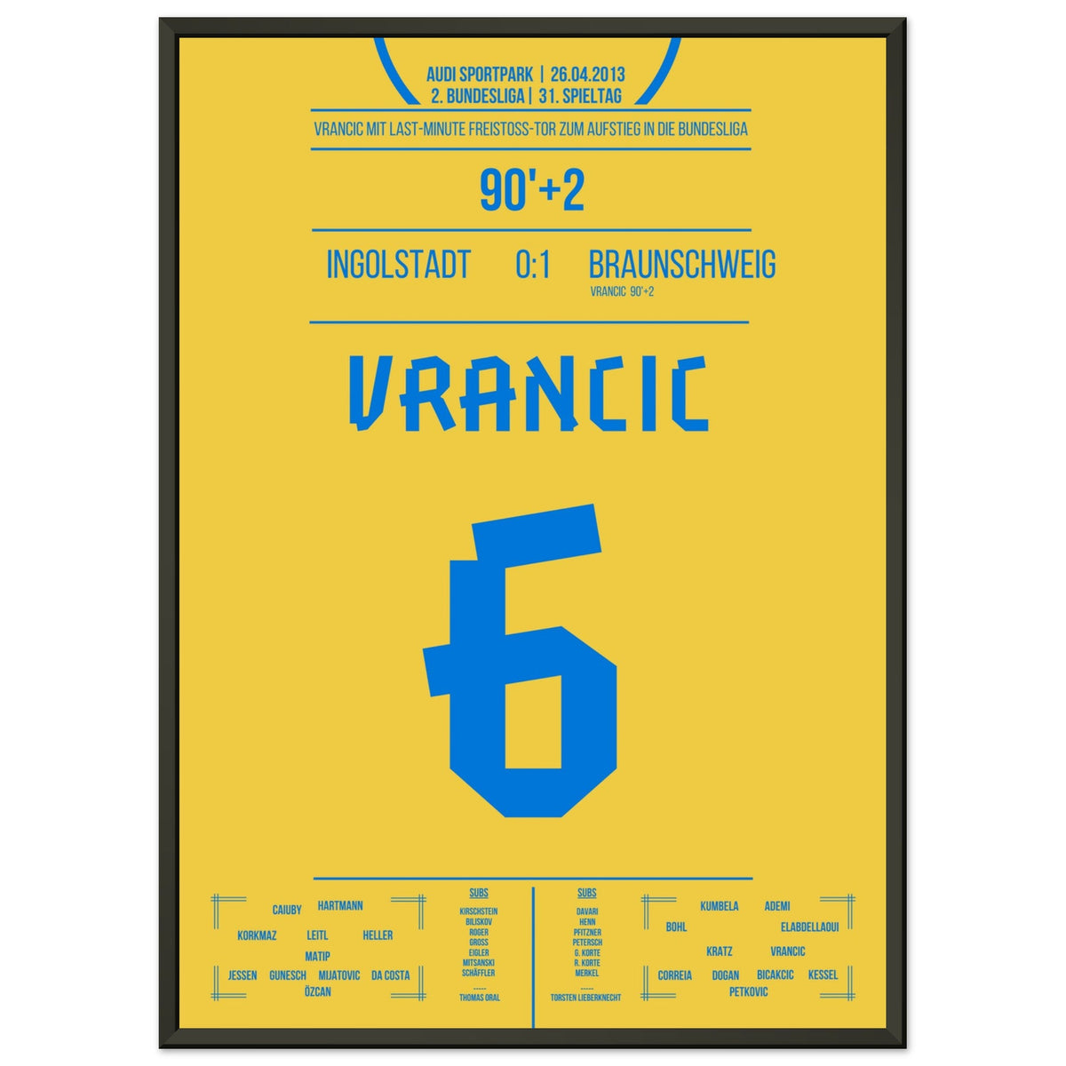 Vrancic's free-kick goal for Bundesliga promotion 2013